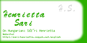 henrietta sari business card